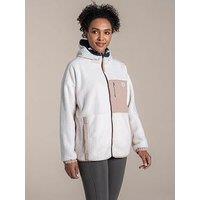 Craghoppers Womens Longlands Reversible Hooded Jacket Fleece - Ecru