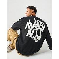 Allsaints All Saints Orlando Crew Sweat - Black