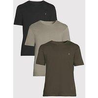 Allsaints All Saints Brace 3 Pack Short Sleeve Crew Neck T-Shirts - Green