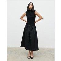 Pretty Lavish Naia Drop Waist Midaxi Dress - Black