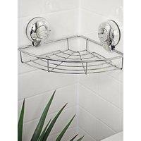 Showerdrape Suctionloc Chrome Corner Shower Basket