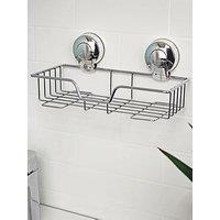 Showerdrape Suctionloc Chrome Rectangular Shower Basket