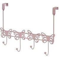 Showerdrape Butterflies Over Door Hooks Pink