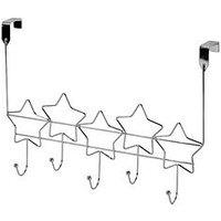 Showerdrape Stars Over Door Hooks Chrome