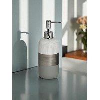 Showerdrape Luxe Grey & White Liquid Soap Dispenser