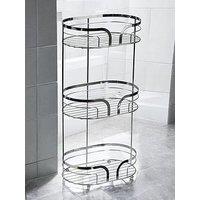 Showerdrape Dante Bathroom Storage Floor Caddy Black