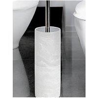 Showerdrape Bianco White Onyx Toilet Brush & Holder