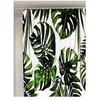 Croydex Green Botanical Machine Washable Shower Curtain