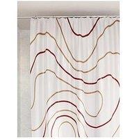 Croydex Pink Swirl Machine Washable Shower Curtain