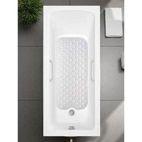 Showerdrape Orbit White Extra Long Anti Slip Bath Mat 90Cm X 40Cm