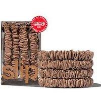 Slip Pure Silk Skinny Scrunchies X 4 - Light Brown