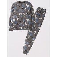 The Very Collection Gaming All Over Print Pyjama - Grey