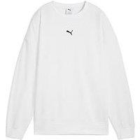 Puma Womens Essentials Oversized Crew Fleece - White