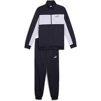 Puma Mens Poly Colorblock Suit - Navy Blue