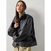 Allsaints Clay Funnel Neck Jacket - Black