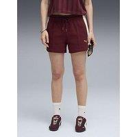 Puma Womens T7 Pintuck Shorts 4Inch - Red