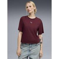 Puma Womens Essentials Relaxed Tee - Red