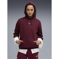 Puma Womens Essentials Oversized Hoodie Fleece - Red