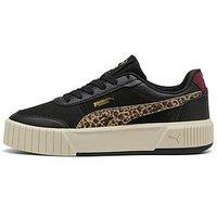 Puma Women'S Carina Mia Animal Flair Trainers - Black