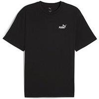 Puma Mens Essentials Relaxed Small No 1 Logo Tee - Black