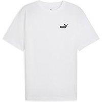 Puma Mens Essentials Relaxed Small No 1 Logo Tee - White