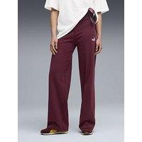 Puma Ess Small No 1 Logo High-Waist Straight Leggings - Red