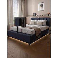 Xr Living Maisie Upholstered Tv Ottoman Bed With Underbed Lighting