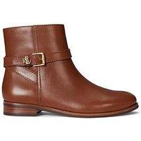 Lauren By Ralph Lauren Brooke Buckle Ankle Boots - Brown