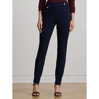 Lauren By Ralph Lauren Zinleah Smart Skinny Trousers - Navy Blue