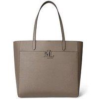 Lauren By Ralph Lauren Pebbled Leather Large Cameryn Tote Bag - Taupe