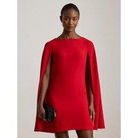 Lauren By Ralph Lauren Petra Long Sleeve Mini Cocktail Dress - Red