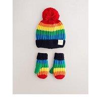 Little Bird Boys Rainbow Hat Set - Multi