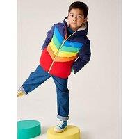 Little Bird Boys Rainbow Chevron Padded Jacket - Multi