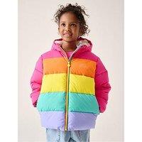 Little Bird Girls Rainbow Padded Coat - Multi