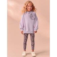 Laura Ashley Girls 2 Piece Legging Set - Lilac