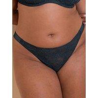 Curvy Kate All Night Lace Tanga Denim Blue