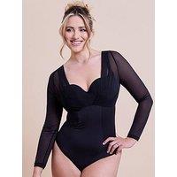 Curvy Kate Boost Me Up Sleeved Padded Balcony Body Black
