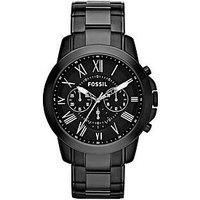 Fossil Grant Chronograph Stainless Steel Watch Fs4832 - Black