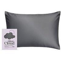 Silver Cloud Charcoal Satin Pillowcase Infused With Silver Ions