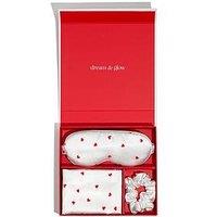 Silver Cloud Heart Print Satin Giftset Infused With Silver Ions