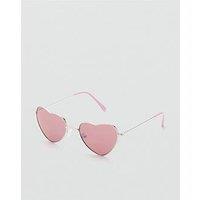 Mango Girls Heart Sunglasses - Silver