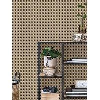 Nuwallpaper Self Adhesive Cane Charcoal - Natural