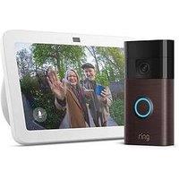 Amazon Video Doorbell 3Rd Gen Venetian Bronze & Echo Show8 3Rd White