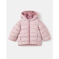 Mango Younger Girls Floral Printed Coat - Pink