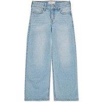 Abercrombie & Fitch Girls High Rise Wide Leg Jeans - Blue