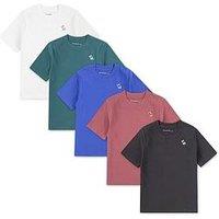 Abercrombie & Fitch Boys 5 Pack Short Sleeve T-Shirts - Black