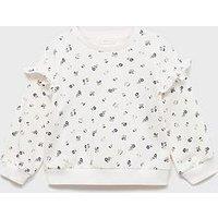 Mango Younger Girls Floral Sweat - Light Cream