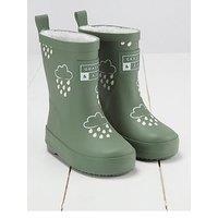 Grass & Air Infant/ Junior Colour-Revealing Winter Wellies - Green