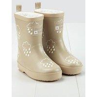 Grass & Air Infant/Junior Colour-Revealing Winter Wellies - Stone Grey