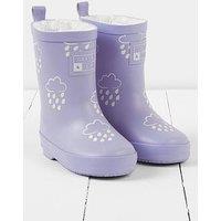Grass & Air Infant/Junior Colour-Revealing Winter Wellies - Purple